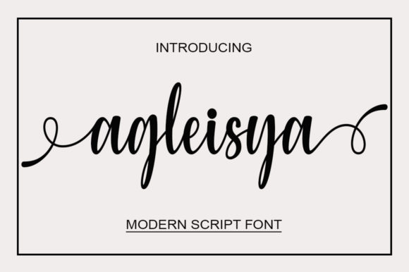 Agleisya: A Refined Script Font