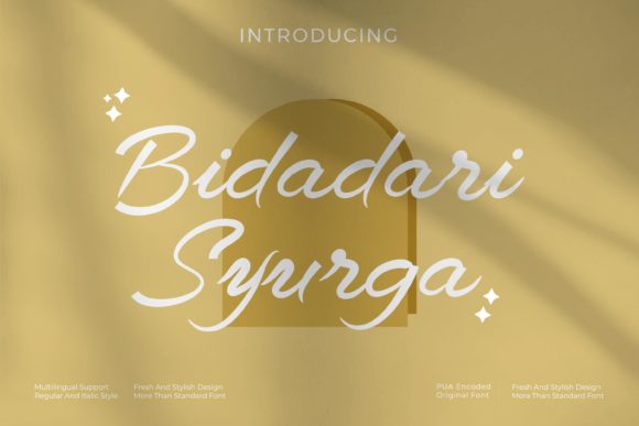 Bidadari Syurga: A Font for Creative Brands