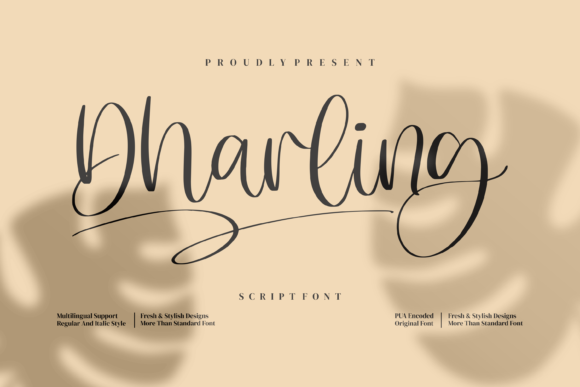 Dharling: A Refined Script Font for Elegant Design