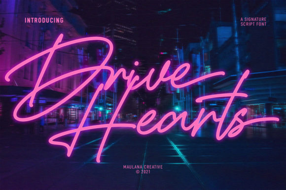Drive Hearts: A Script Font for Elegant Design