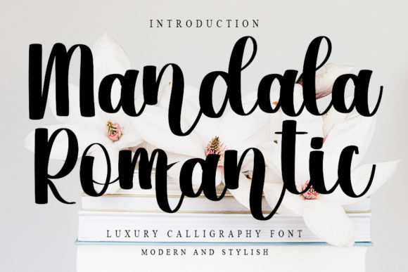 Mandala Romantic Font: Elegant Script for Digital Marketing