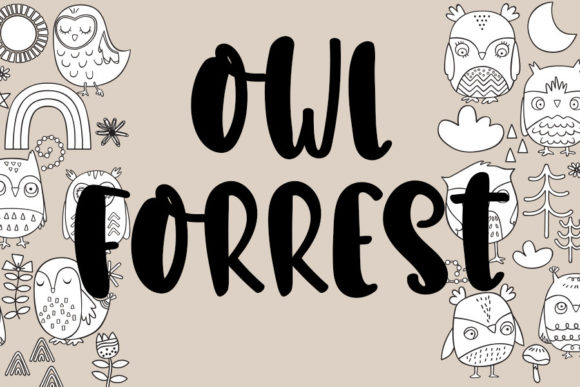 Owl Forest: A Magical Script Font