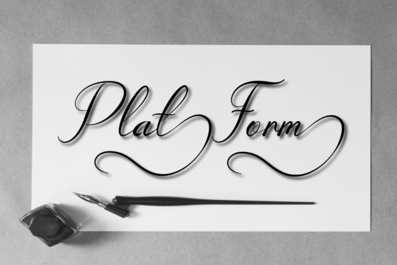 Platform: A Refined Script Font